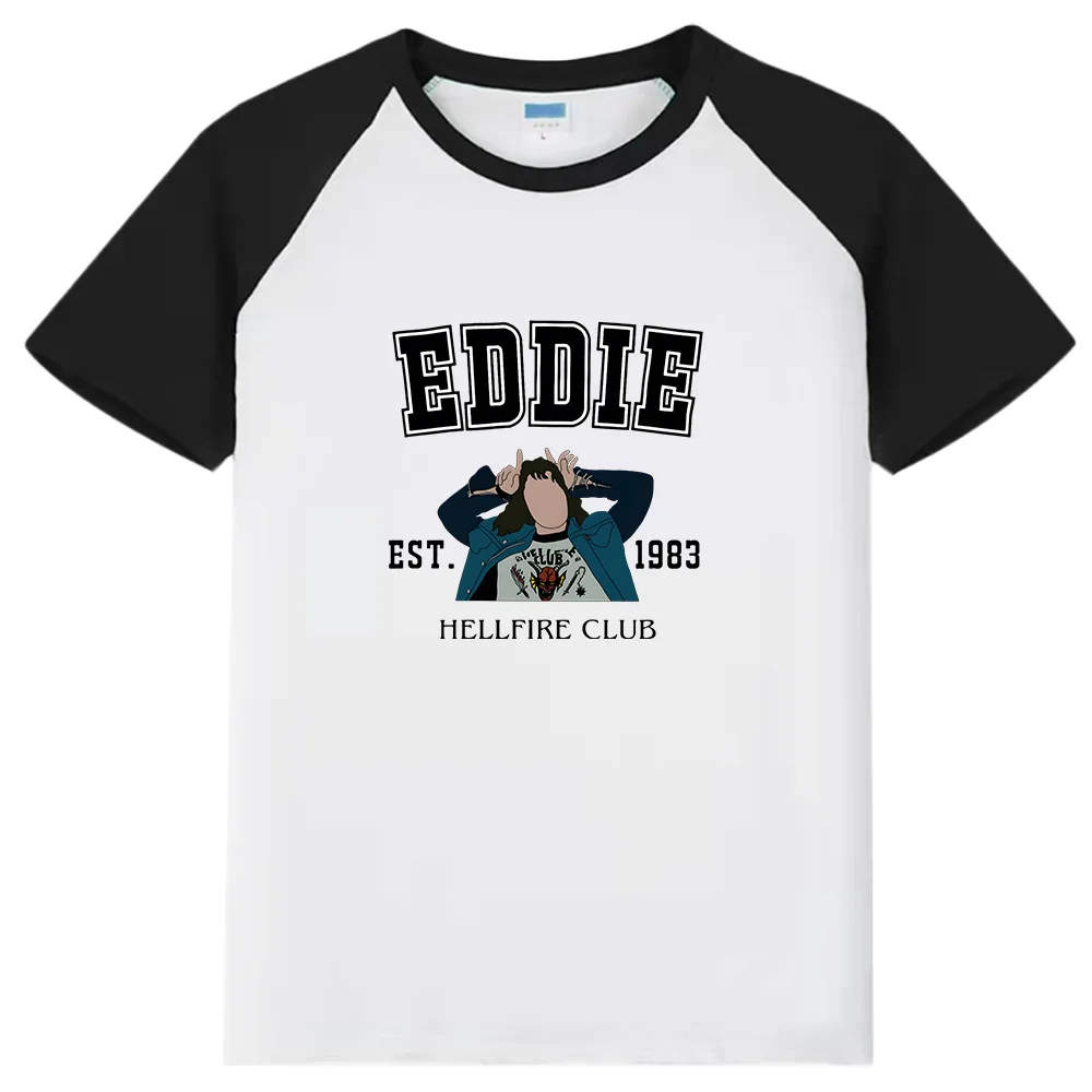 

Eddie Munson Hell T-shirt Kids Short Sleeve Casual Streetwear ST 4 ST4 Boys Clothes 100% Cotton Girls Graphic Tee