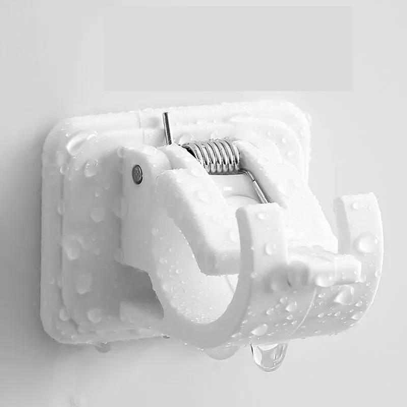 

2pcs Adhesive Adjustable Curtain Rod Holder Clamp Rod Bracket Holders Adhesive Wall Curtain Fixed Clip Hanging Rack Hook