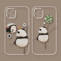 uv print panda phone case for iphone 7 8 11 12 13 x pro max shockproof slim tpu phone cover for ladies and girls
