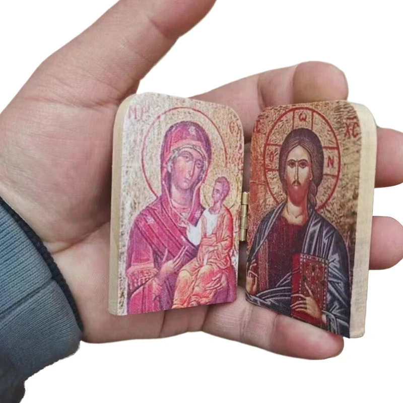 Dipthong Икона Христа Учителя И Девственницы Казан Католическая Православная