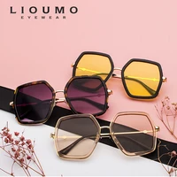 lioumo trendy oversize sunglasses for women luxury design metal frame men anti glare driving goggles uv400 gafas de sol mujer