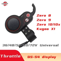 qs s4 throttle 36v 48v 52v 60v 72v electric scooter thumb speed switch lcd display for zero scooter 8 9 10x 11x original parts