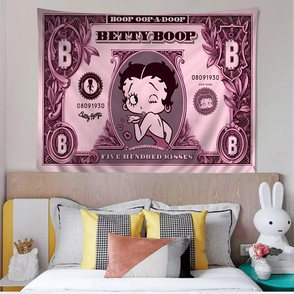 B-Bettys Boops Красочный гобелен Настенный богемный настенный Мандала Настенные листы