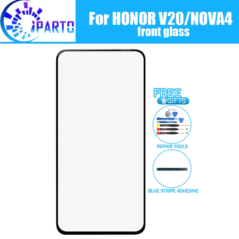

Для Huawei Nova 4 Переднее стекло экрана Объектив 100% оригинальный передний сенсорный экран Стекло Внешний объектив для телефона HONOR V20 + Инструмен...