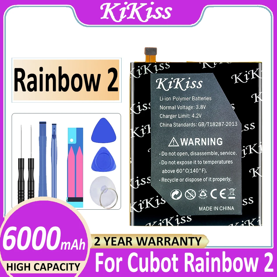 

Оригинальный аккумулятор KiKiss Rainbow2 6000 мАч для Cubot Rainbow 2 мобильный телефон