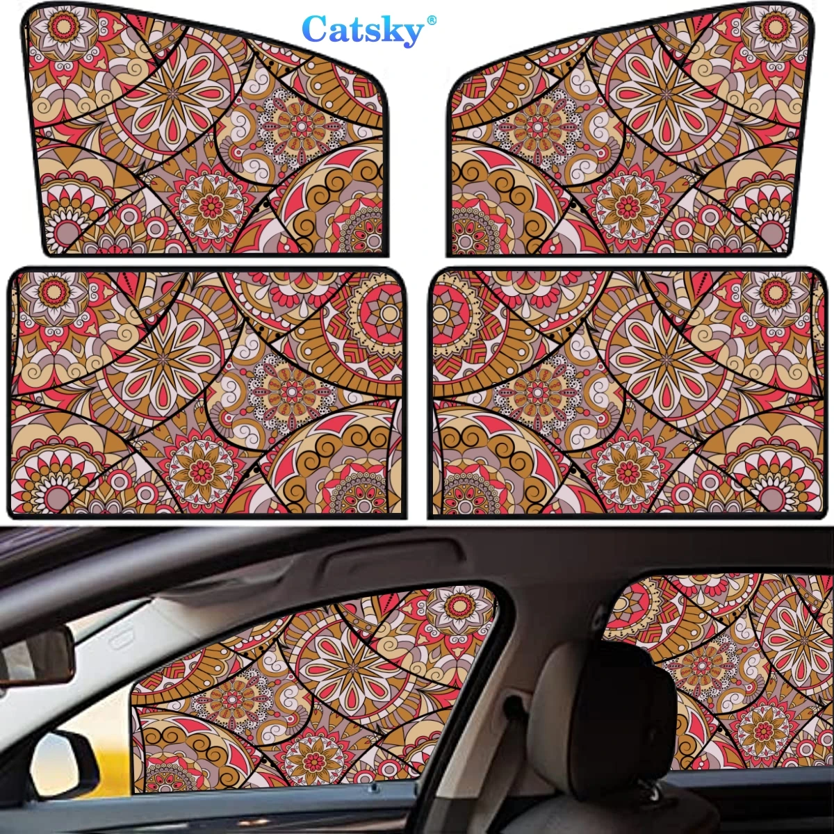 

4 Pieces Privacy Car Window Sun Shades Magnetic Blackout Car Window Covers Car Curtains Car Window Sun Shades Covers Auto