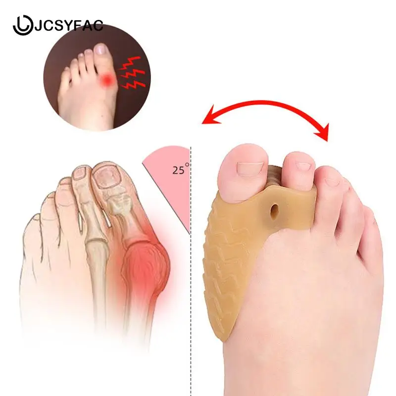 

Big Toe Straightener Thumb Valgus Protector Silicone Gel Foot Fingers Toe Separator Bunion Adjuster Feet Pads Relief Foot Pain