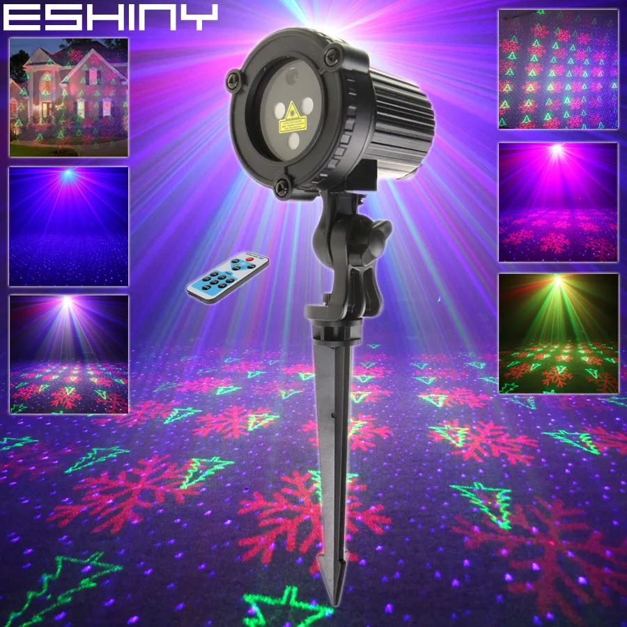 

Outdoor WF RG/RGB Laser Static Stars Snowflake Projector Landscape Christmas Garden Light Party House Wall Tree DJ Effect Z16N6