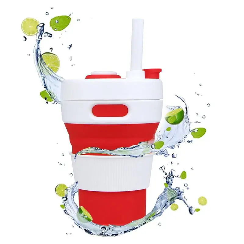 

Складная чашка из полипропилена, 450 мл, с крышкой