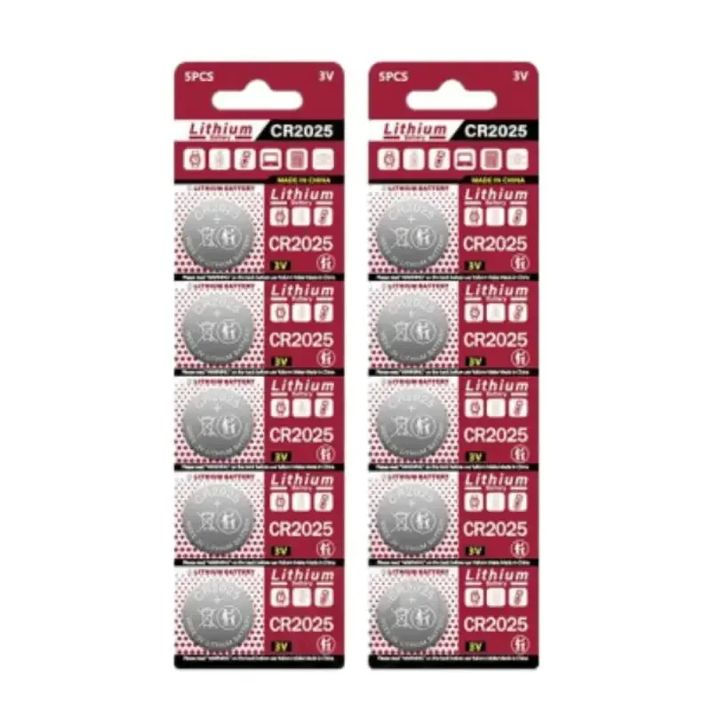 10PCS 3V CR2025 Lithium Button Battery DL2025 BR2025 5003LC LM2025 CR 2025 Coin Cell Watch Batteries For Toys Clock Computer