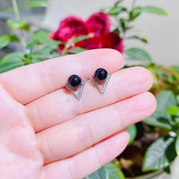 japanese and korean temperament simple earrings fashion small fresh girls s925 silver needle zircon pearl earrings manufacturers