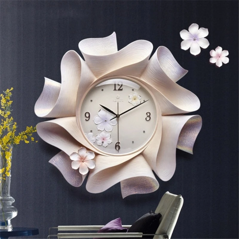 

2022 Fashion Creative Wall Clock Pure Hand-painted Wall Clock(Purple)