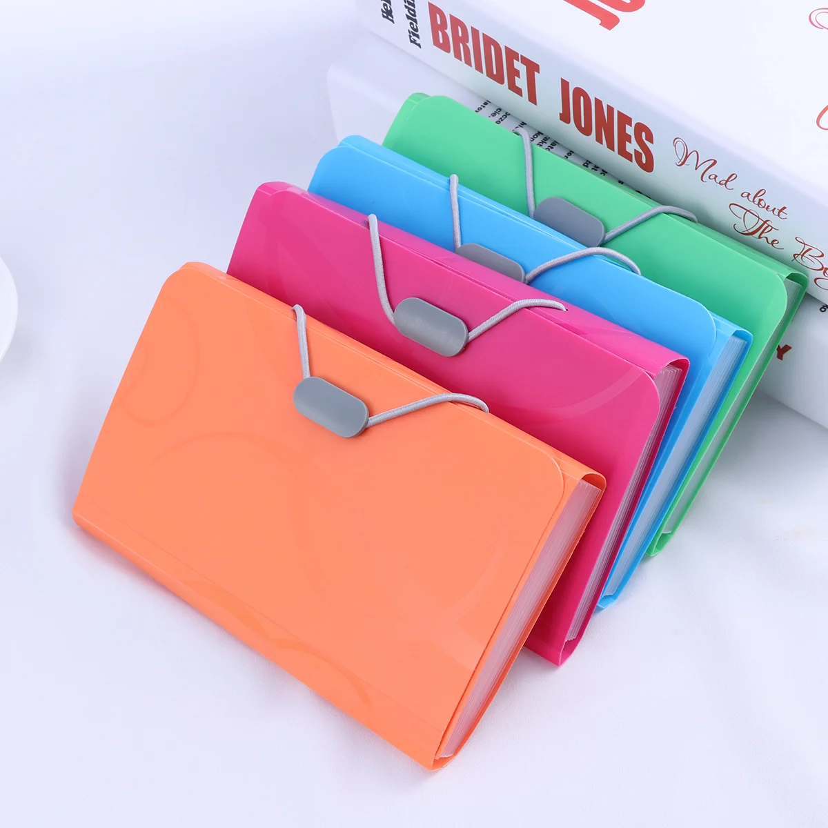 

4pcs Expanding File Folder Accordin File Organizer Portable Multilayer Document Holder for Receipts Coupon Checks Folders