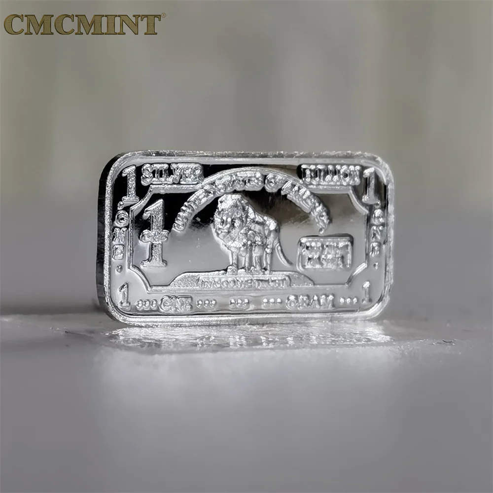 Стержень из чистого серебра с Львом 1 г |