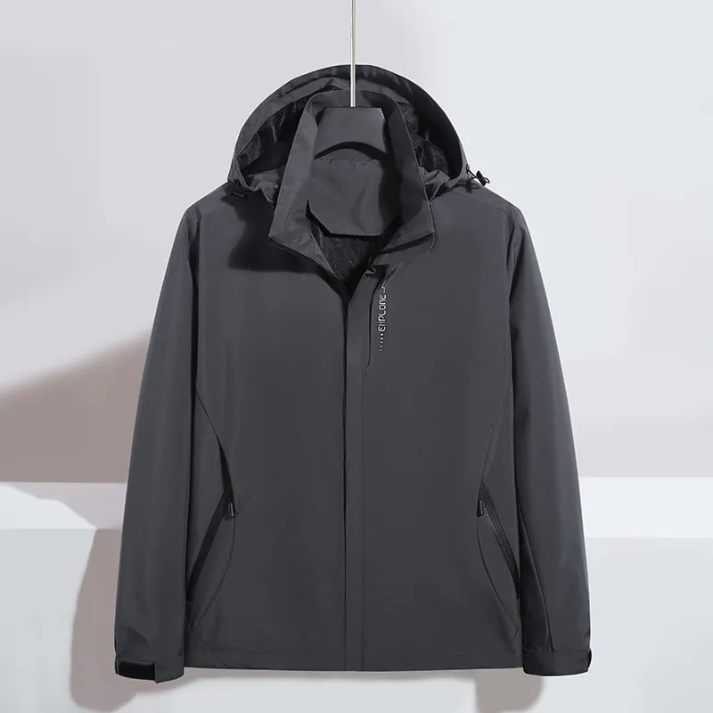 

Весенняя Мужская куртка, однотонная Модная Спортивная Повседневная ветровка с капюшоном в стиле Харадзюку, свободная уличная одежда, новая мужская ветровка, 2022