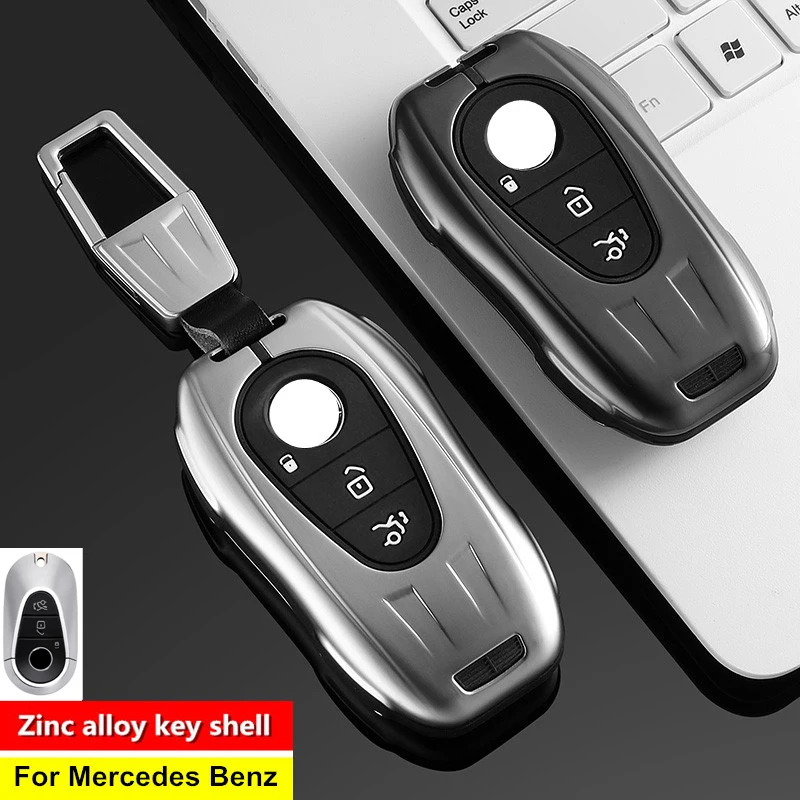 

Zinc Alloy Car Key Case Cover Shell for Mercedes Benz 2021 C /S Class W223 W206 S350L S400L S450L S500L Car Accessories Housing