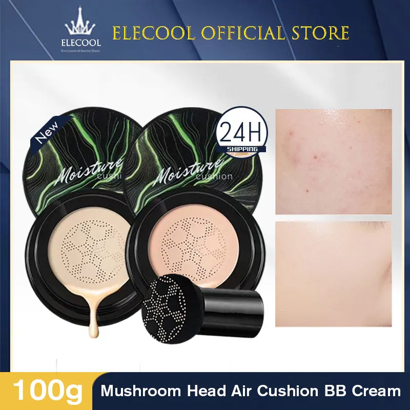 

BB Air Cushion Foundation Mushroom Head CC Cream Concealer Natural Moisturizing Whitening Foundation Cosmetic 15g