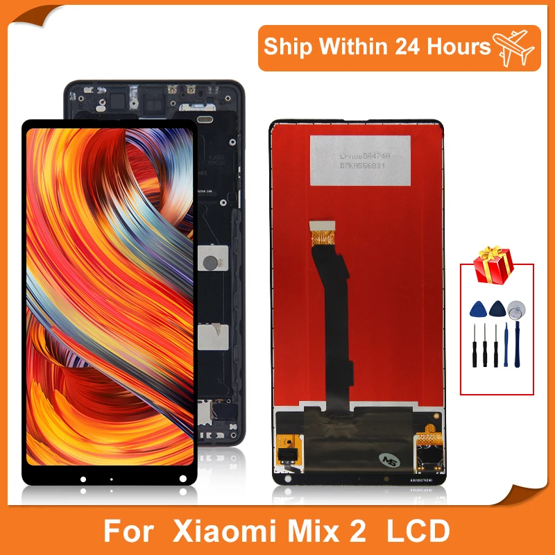 

ЖК-дисплей 5,99 "Super Amoled для Xiaomi Mix 2, сенсорный экран с дигитайзером в сборе для Xiaomi Mi mix2 MIX 2, запасные части, панель
