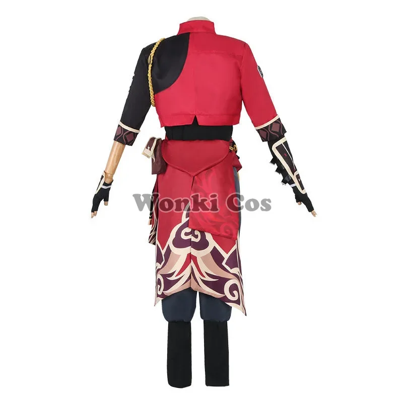 Костюм для косплея Game Genshin Impact Thoma с головным убором парик Tohma короткий полный