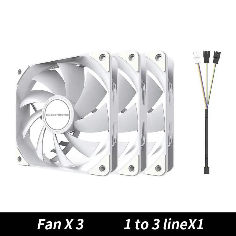 

High Performance 1800RPM 4PIN PWM White 12CM Computer Case Cooling System Fan 12V Silent PC Gamer CPU Cooler 120mm Fans Kit