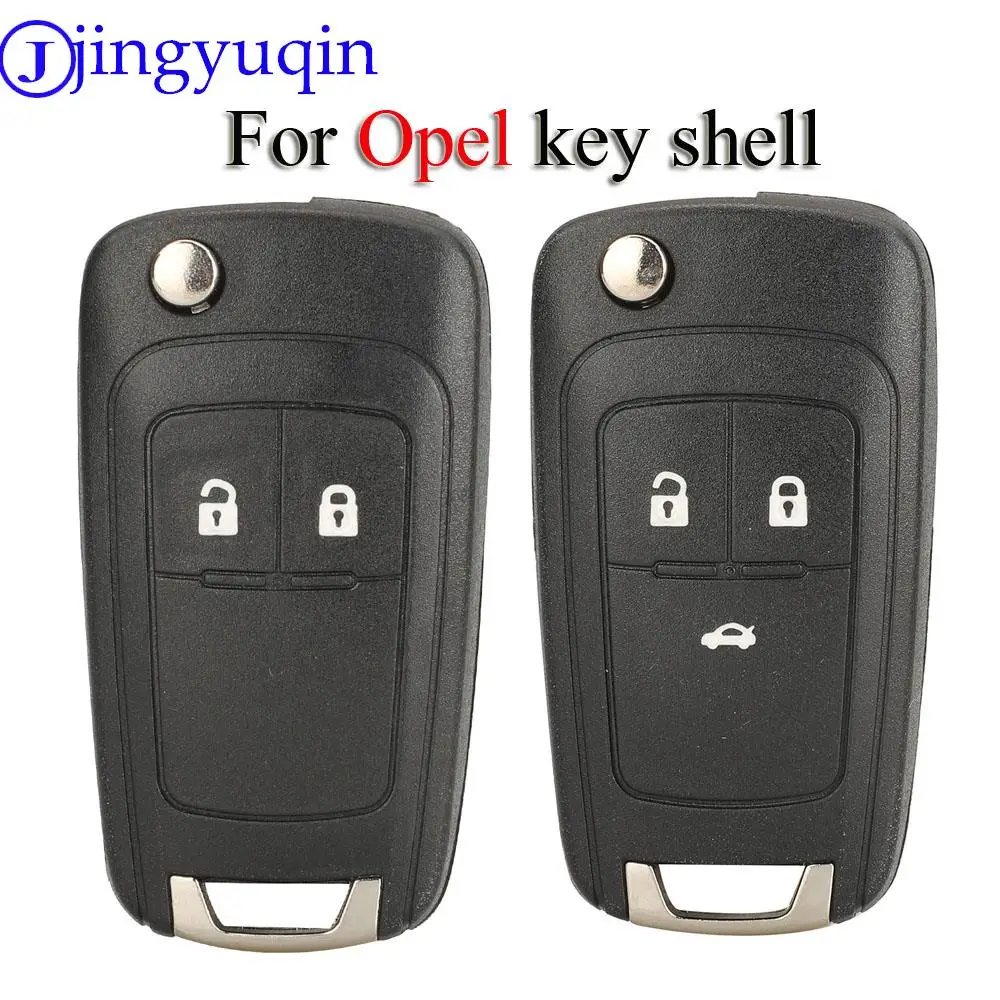 

Jingyuqin 2/3 кнопочный чехол для автомобильного ключа с дистанционным управлением чехол для Opel Vauxhall Corsa Astra Vectra Zafira Omega HU100 необработанное лезвие