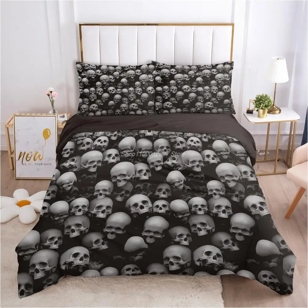 

Skull Deadpool Duvet cover set 240x220 200x200 Bedding set Twin Queen King Double Bed linens Quilt cover Bedclothes gather