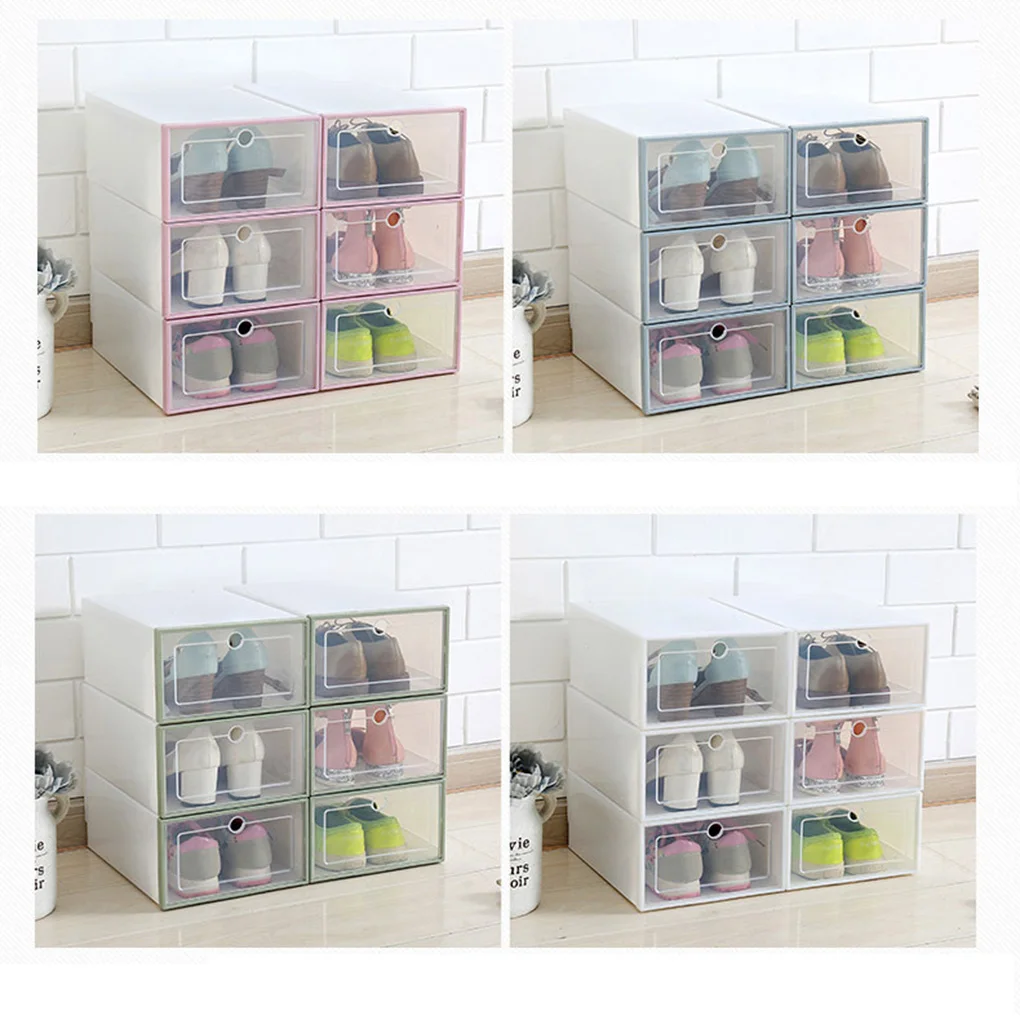

Откидная коробка для обуви, прозрачный ящик, чехол Пластиковые обувные коробки, Штабелируемый чехол для хранения, Органайзер