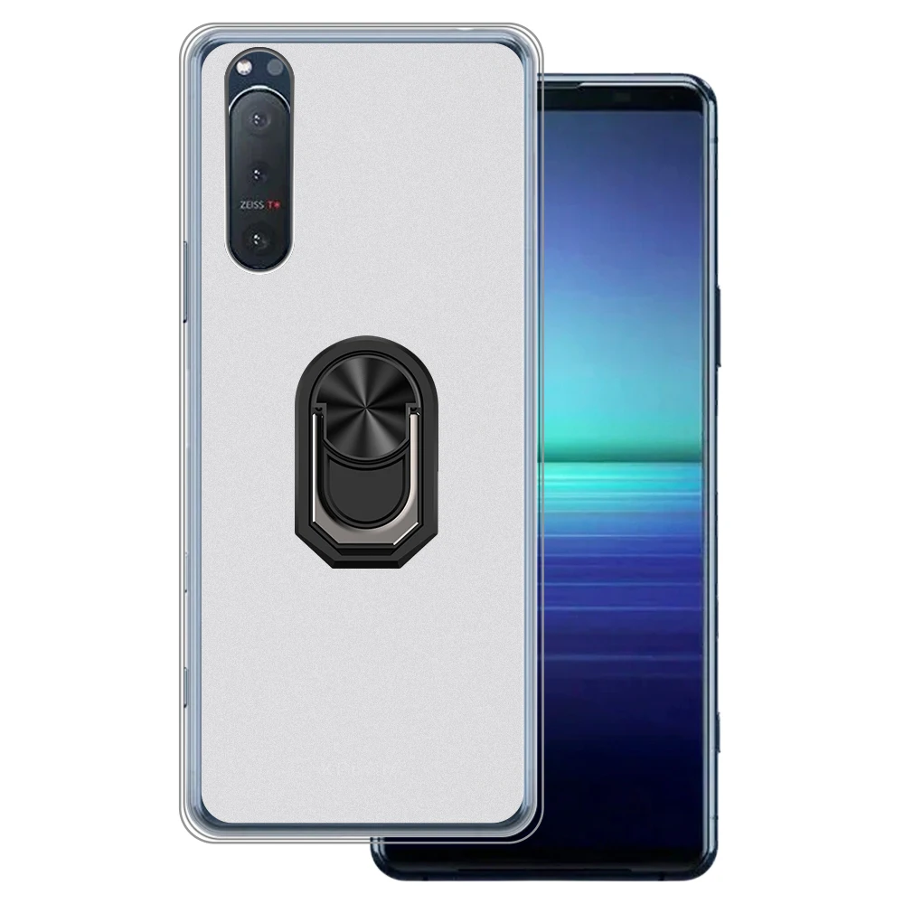 Роскошный противоударный чехол с кольцом-держателем для Sony Xperia 5 II, Мягкий Силиконовый ТПУ защитный чехол-держатель для Sony Xperia 5 II