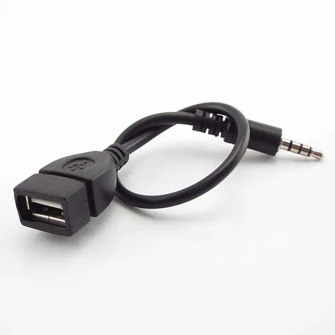 3.5mm jack male to USb Female jack 3.5 male Converter Headphone Earphone Audio Cable Adapter Connector Cord for mp3 4 phone A7