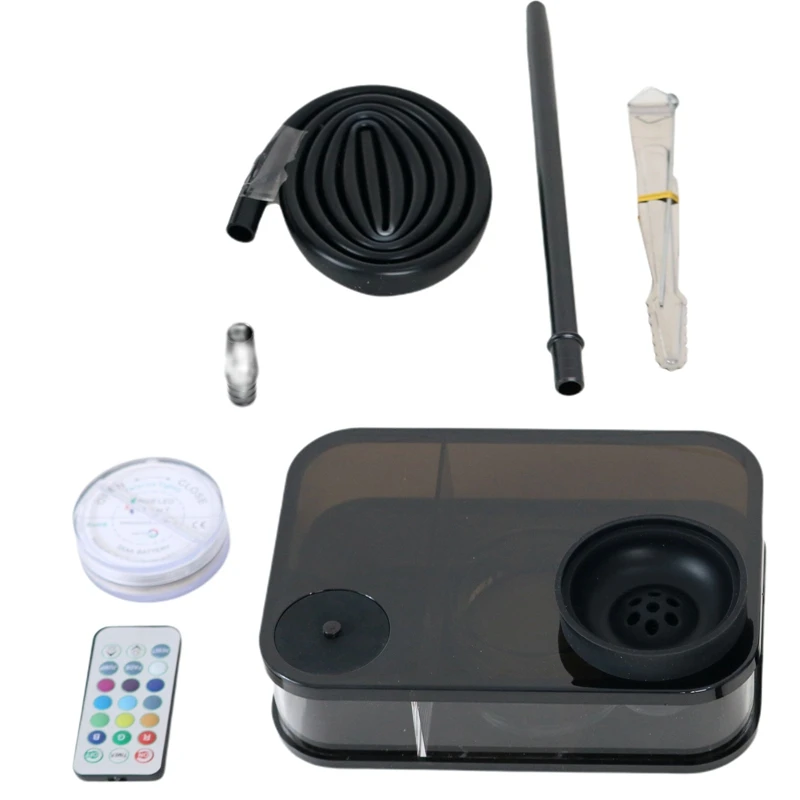 

Acrylic Complete Shisha Hookah Nargila Cachimba Shisha Chicha Water Pipes For Tobacco Hookahs Bowl With LED Light