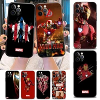 phone case for iphone 11 12 13 pro max 7 8 se xr xs max 5 5s 6 6s plus case soft silicon cover marvel spiderman iron man