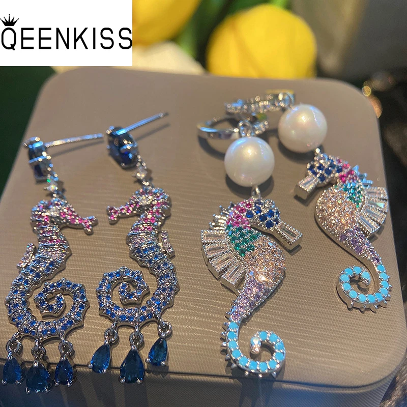 

Серьги-гвоздики QEENKISS EG7643 для женщин, подруг, невесты, свадьбы, Рождества