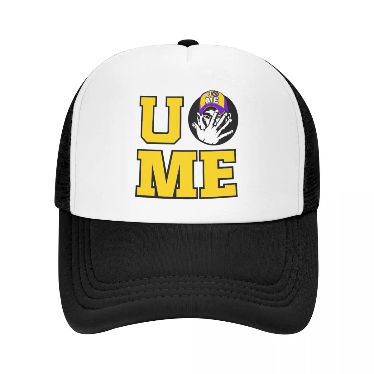 

Fashion Unisex WWE John Cena U Cant See Me Trucker Hat Adult Adjustable Baseball Cap Women Men Sun Protection Snapback Caps