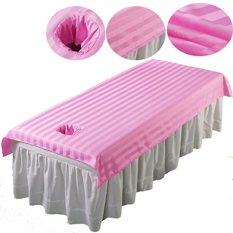 

Beauty Salon Special Sheets Soft Skin-friendly with Holes Washable Quick-drying Anti-wrinkle Non-shrinking Massage Bedspread