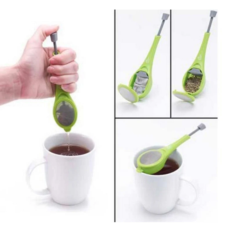 

Silicone Kitchen Tea Filter Tea Leaf Infuser Drinking Tool Tea Infuser Strainer Maker Gadget Press Tea&Coffee Strainer Brew