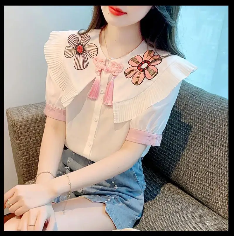 

Женская блузка с коротким рукавом, Y2k, лето 2023