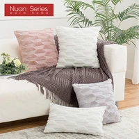 cushion cover 3d plush pillowcase solid color decorative fashionable throw pillow cushions for sofa bed home 30x5045x4550x50cm
