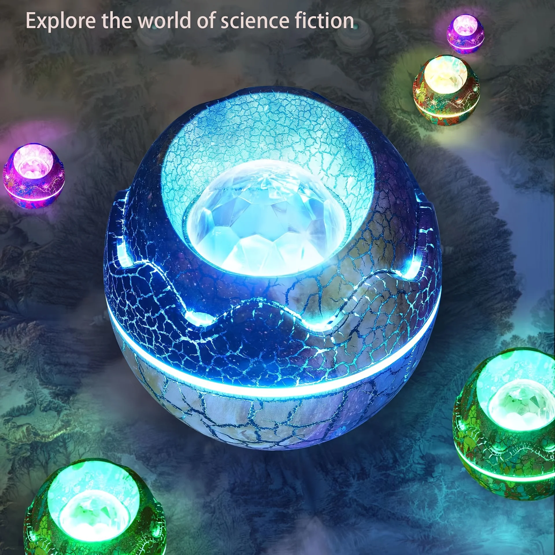 3D трещины Динозавр яйцо звезда проекционная лампа атмосфера динамик фотосессия