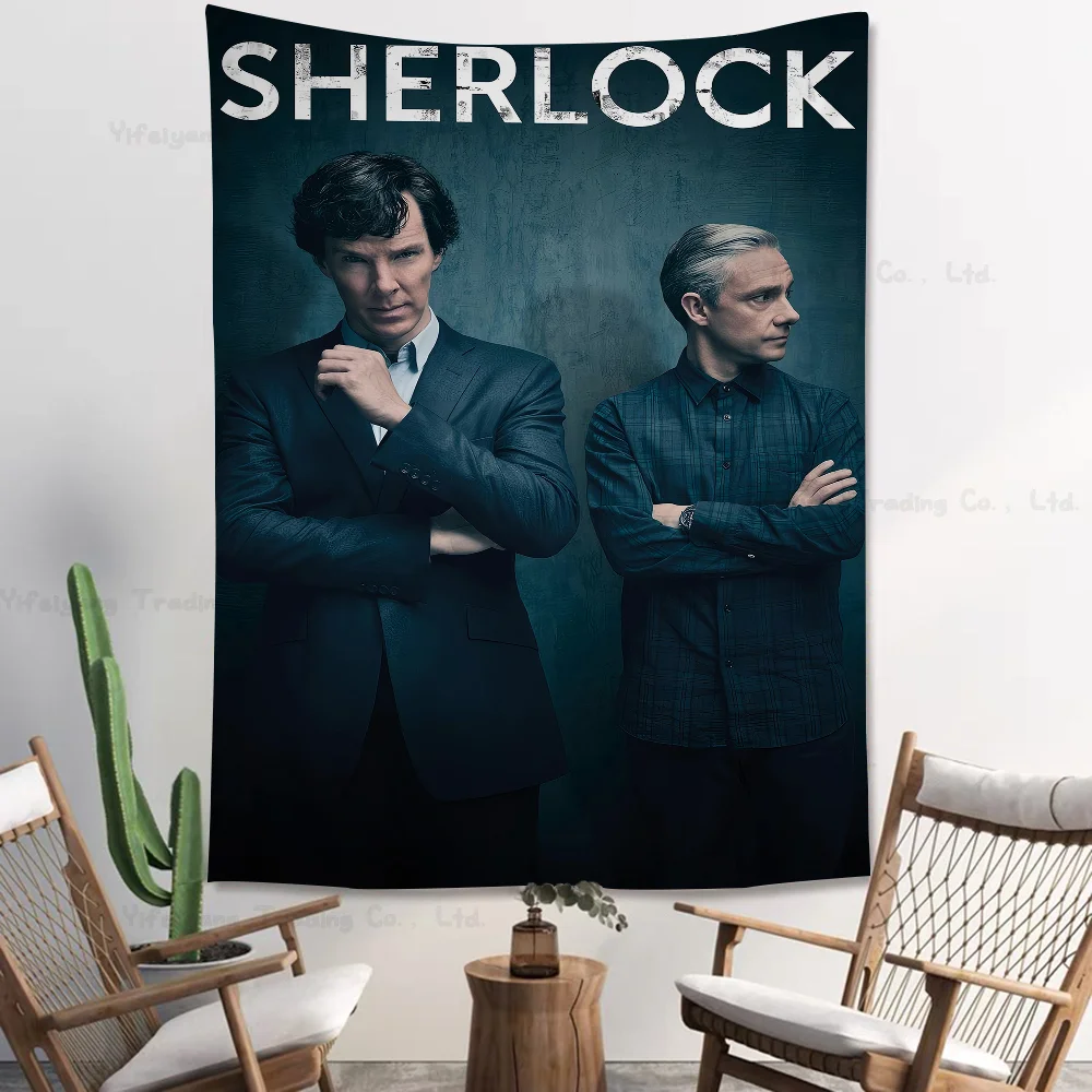 S-Sherlock H-Holmes большой настенный гобелен с принтом художественная научная