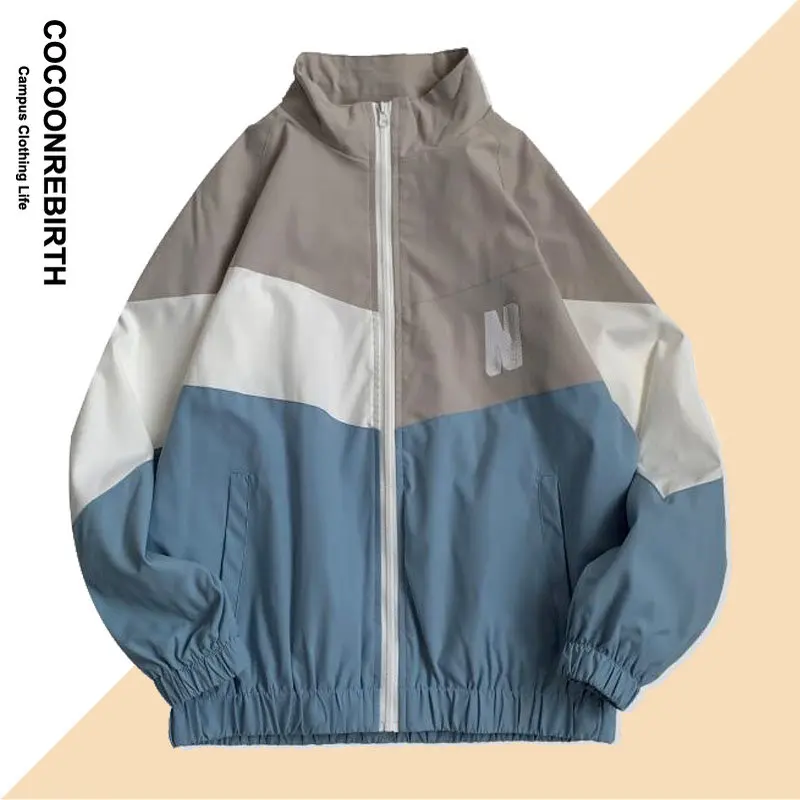 

Куртка Мужская/Женская демисезонная составного кроя с буквенным принтом