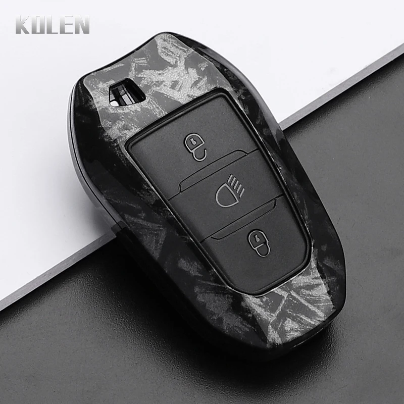 

Чехол Для Автомобильного Ключа Из Углеродного Волокна И АБС-пластика Для Peugeot 207, 208, 3008, 206, 308, 508, 2008, 407, 5008