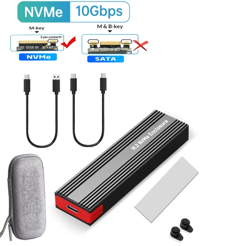 Внешний алюминиевый корпус для M.2 NVMe SSD IRhasta