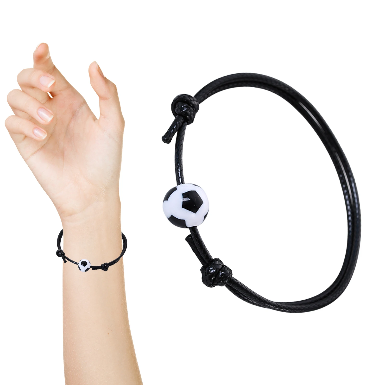 

Регулируемый спортивный Шарм-браслет с шариками, Шарм-браслеты с шариками, баскетбольные, футбольные, бейсбольные, теннисные браслеты для д...