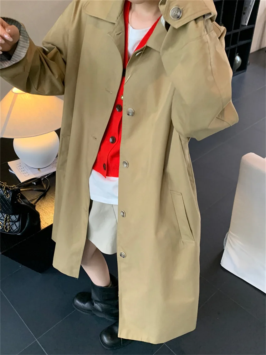 Alien Kitty минималистичные шикарные однотонные плащи женские прямые повседневные