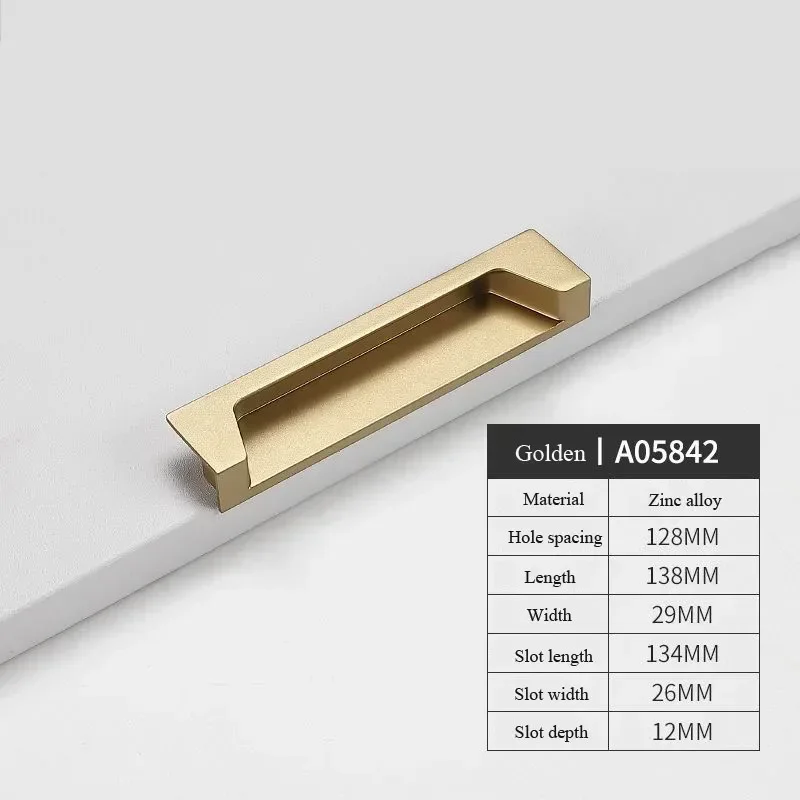 

Утопленная складная ручка из цинкового сплава, ручка для ящика шкафа, дверца шкафа, встроенная ручка для раздвижной двери с открытым слотом, удлиненная ручка