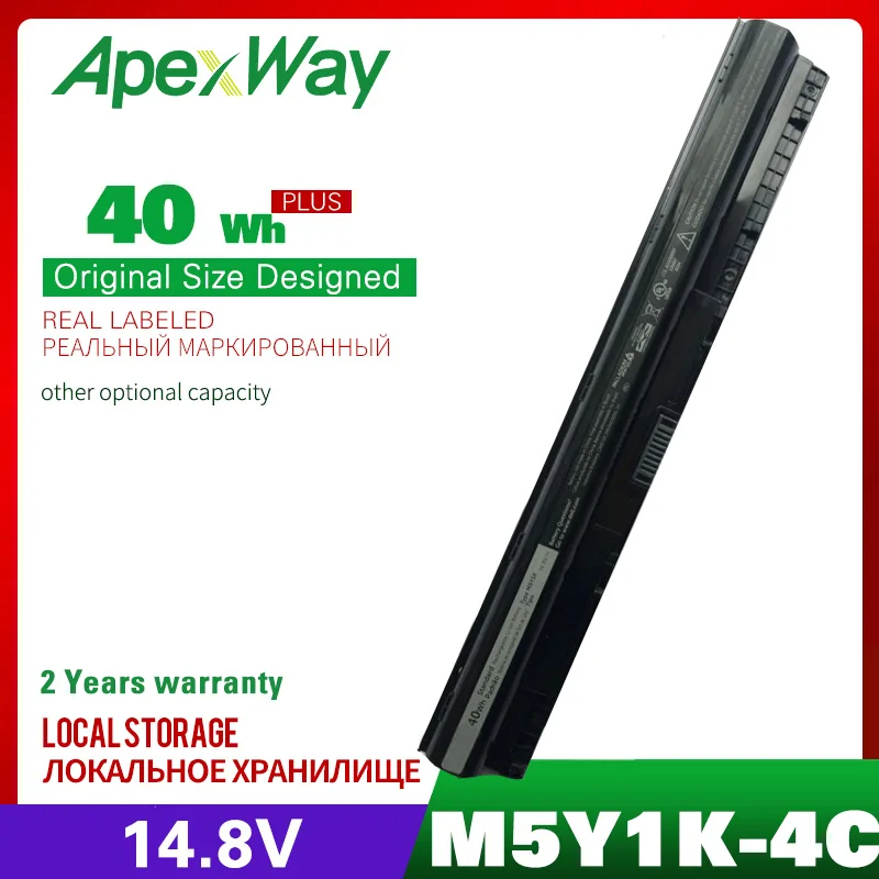Аккумулятор APEXWAY M5Y1K для ноутбука, 14,8 в, 40 Втч, для DELL 5455, 5558, 3000, 3560, 3570, 3560, 15, 3000, 5759, Аккумулятор для ноутбука GXVJ3, HD4J0, KI85W