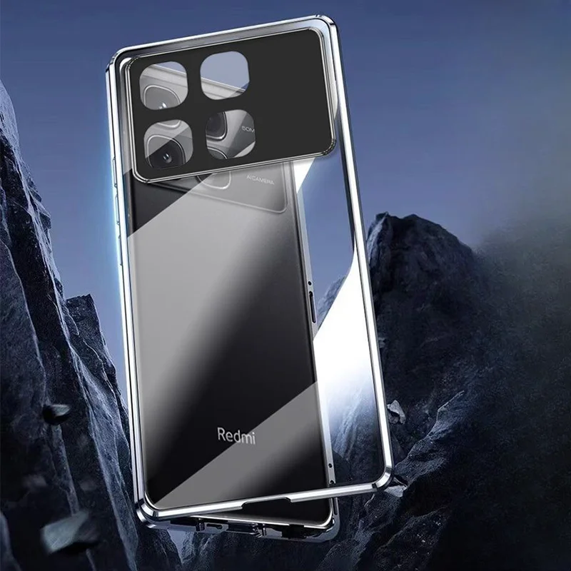 Двухсторонний стеклянный чехол для телефона Xiaomi Redmi K70 Ultra 70 ультрамагнитный с