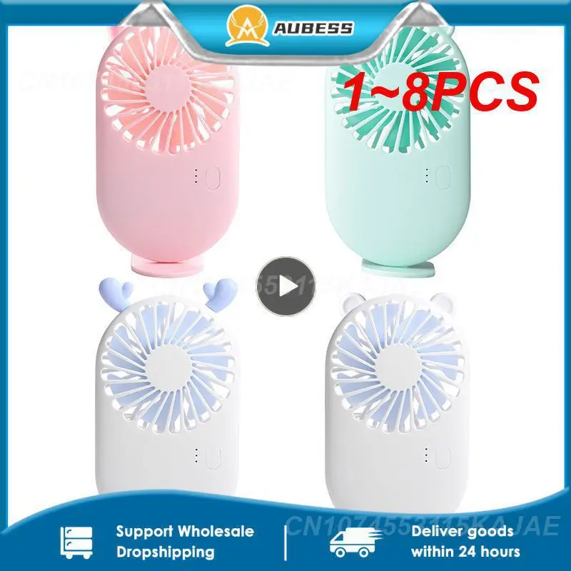 

Портативный карманный мини-вентилятор, переносной охладитель для путешествий с холодным воздухом, питание от USB, для офиса и улицы, дома, 1-8 шт.