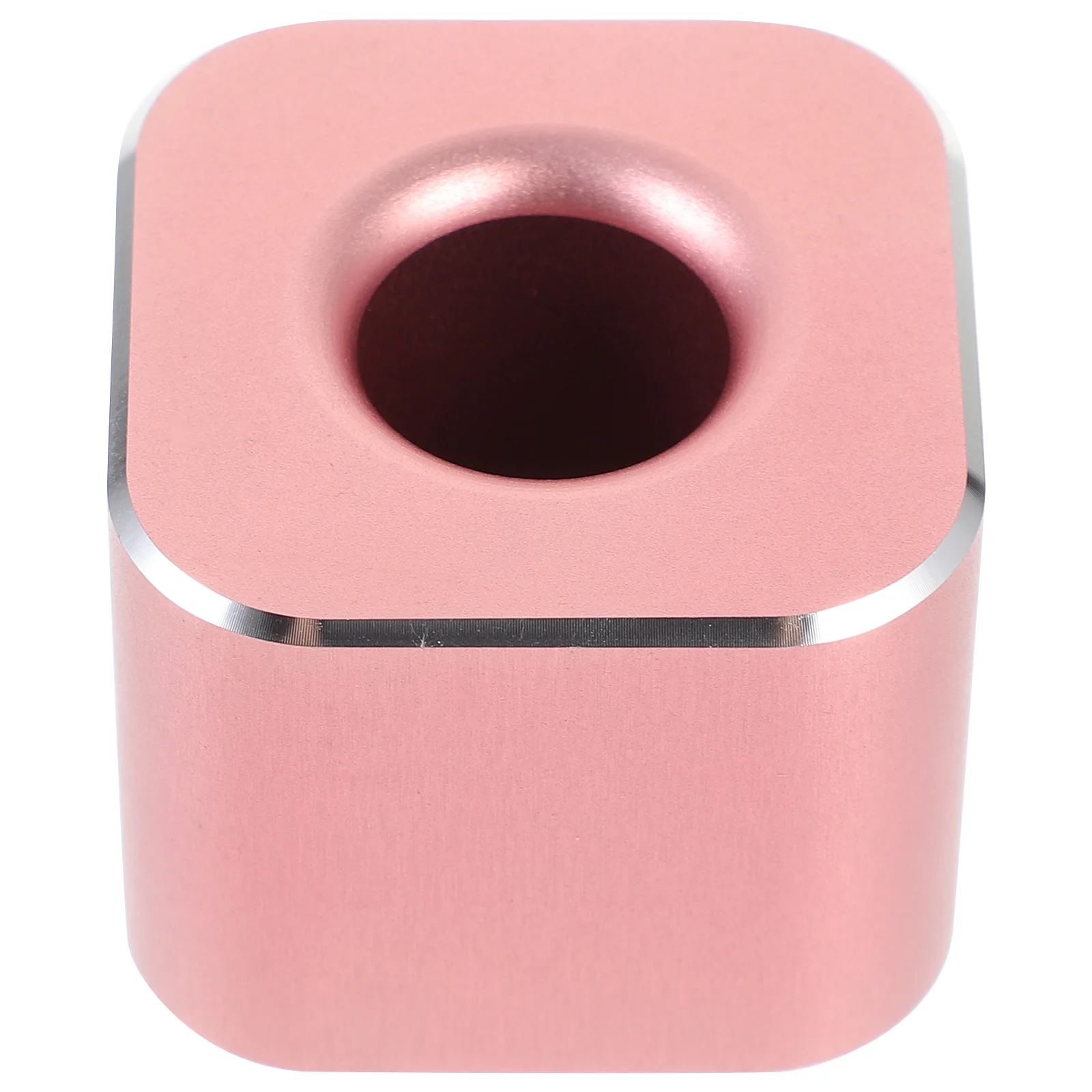 

Aluminum Alloy Cube Pen Holder Pen Rest Stand Metal Pen Storage Base for Home Office