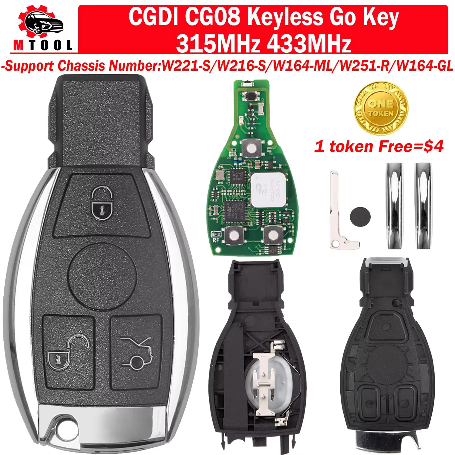 Фото CGDI CG MB 08 Версия без ключа для Mercedes Benz W164 W221 W216 W251 2005-2010 315/433 МГц Поддержка CGDI MB Xhorse VVDI MAX №1